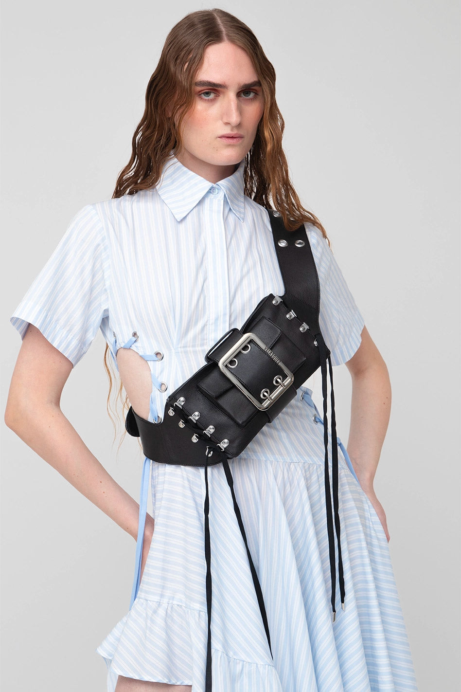 Upcycled Leather Crossbody Bag by Mateo Velasquez