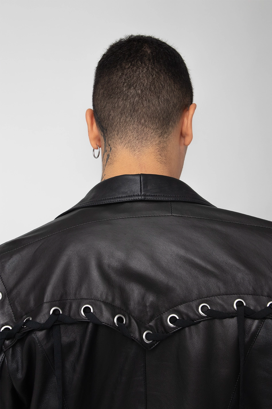 Leather Upcycled Black Jacket