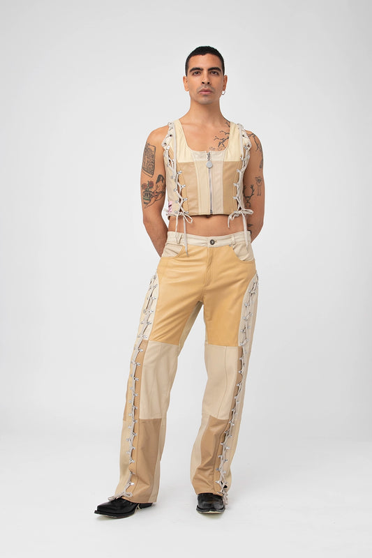 Mateo Velasquez Upcycled Beige Corset