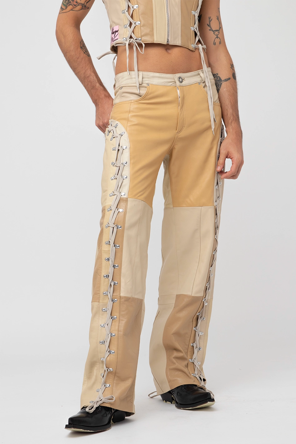 Mateo Velasquez Upcycled Beige Corset