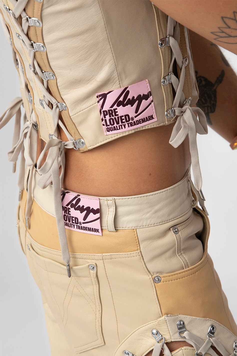 Mateo Velasquez Upcycled Beige Corset