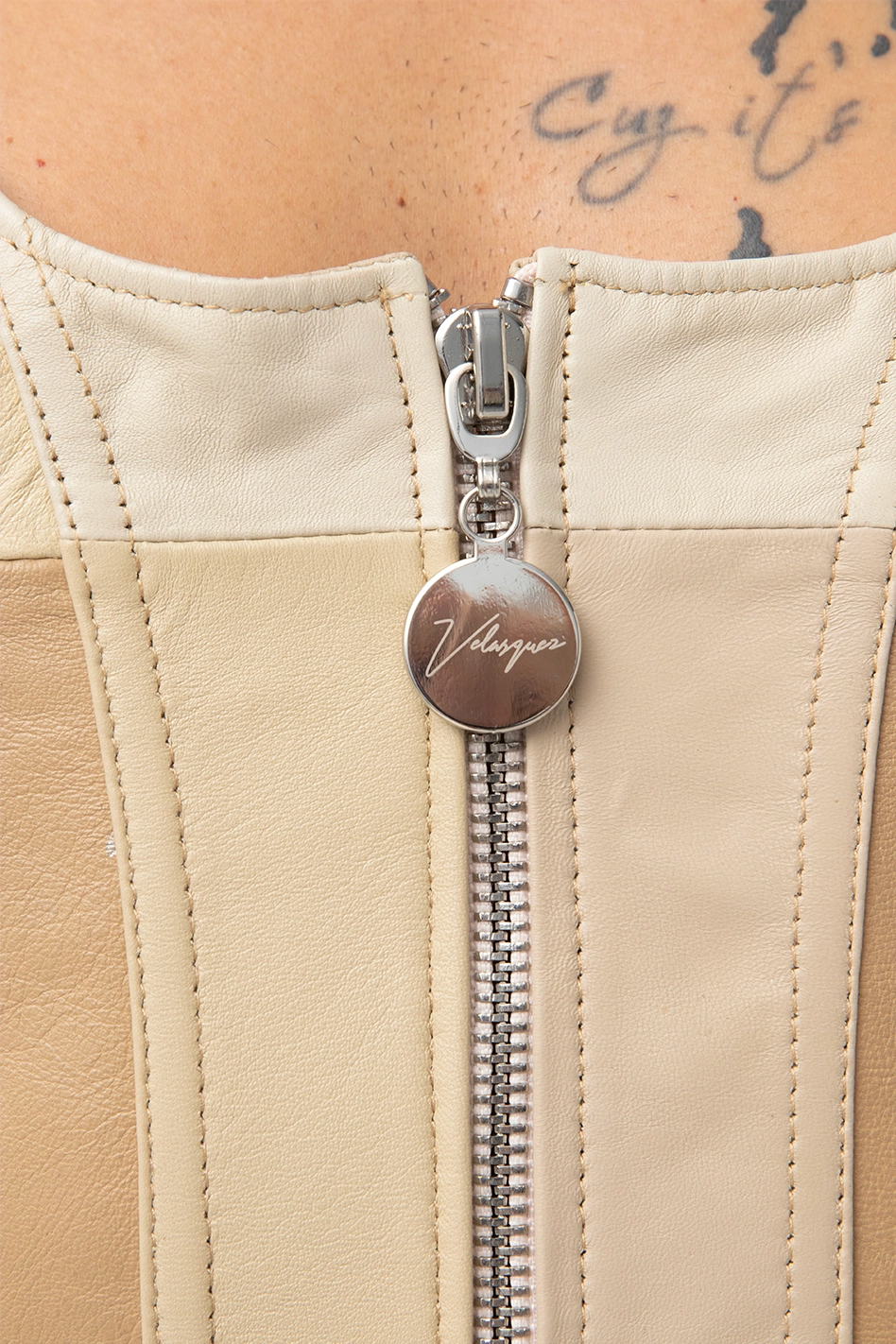Mateo Velasquez Upcycled Beige Corset