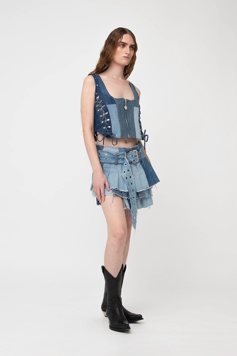 Mateo Velasquez Upcycled Denim Corset