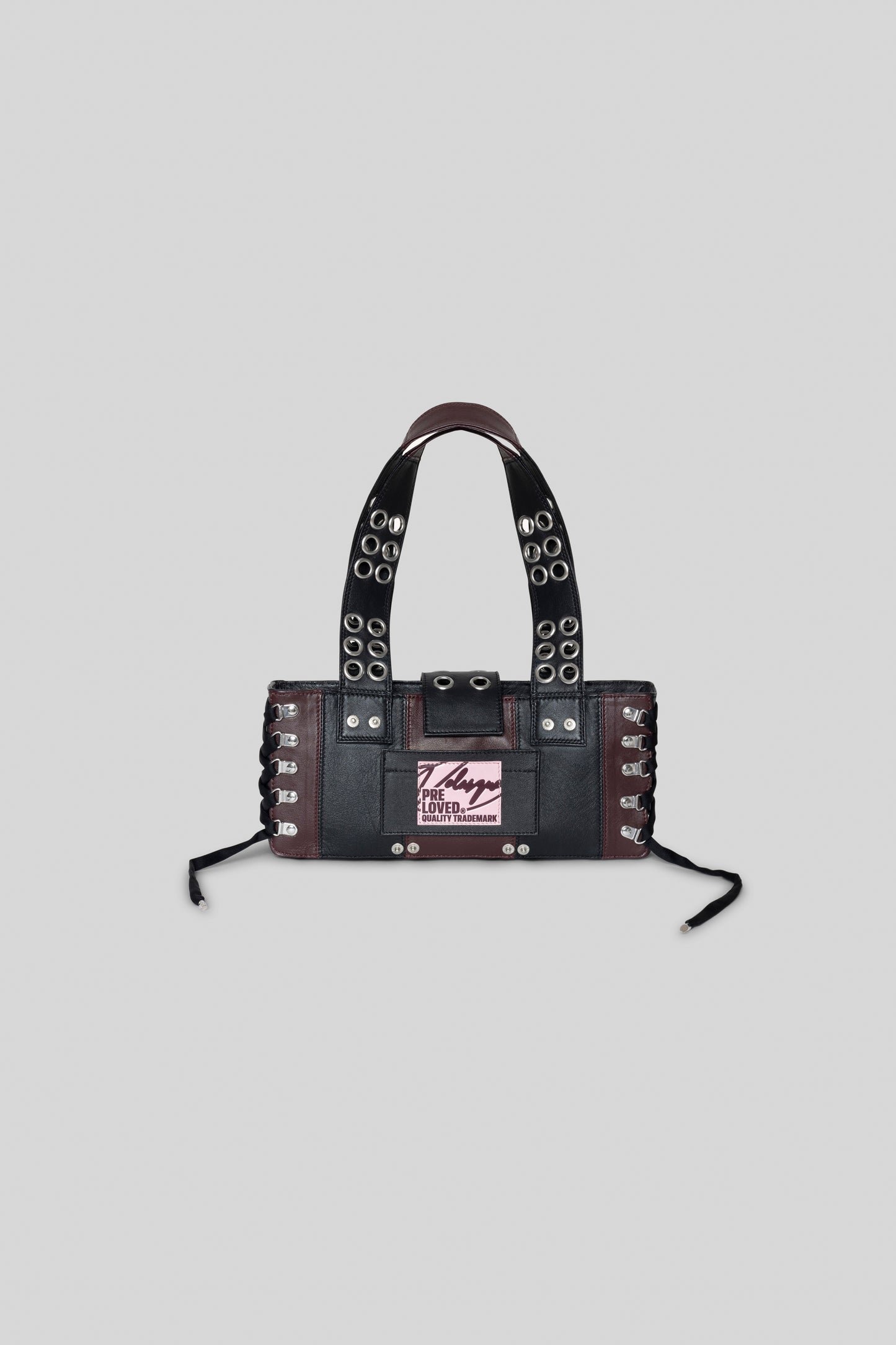 Upcycled Leather Baguette Bag